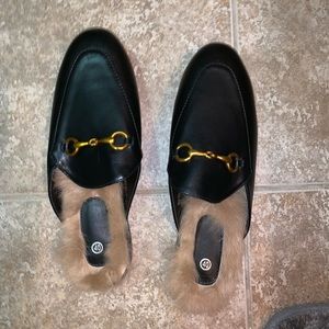 FUR LOAFERS ! Can lower